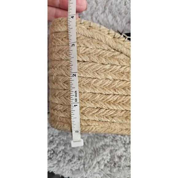 Marc Fisher LTD MLAIDA Black Suede Espadrille Platform Wedges Heels Sandals Sz 7 - Picture 6 of 6